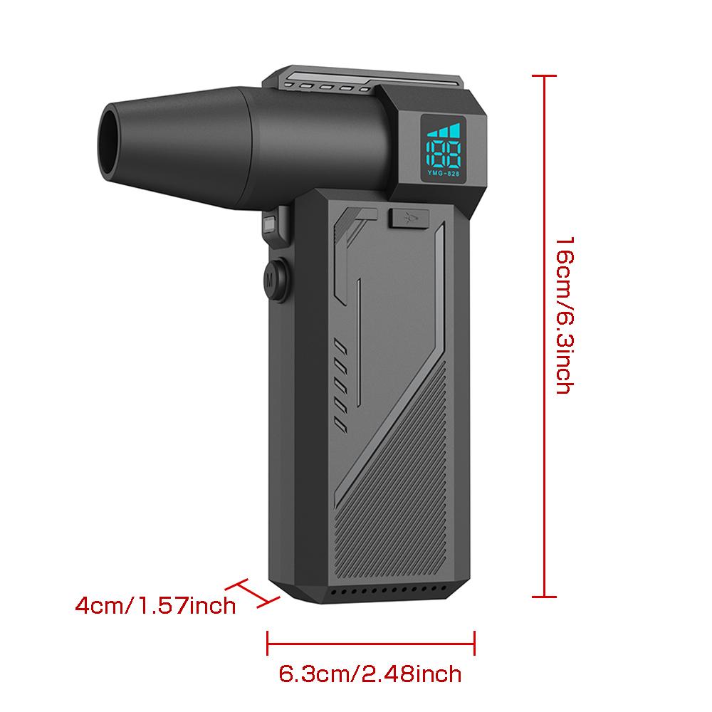 2025 Ручной турбовентилятор с зарядкой Type-C и щеткой, портативный высокоскоростной инструмент для выдувания и очистки, мощный воздуходув, турбовентилятор