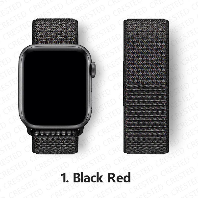 Нейлоновый ремешок для Apple, ремешок для часов 44 мм, 40 мм, 42 мм, 38 мм, браслет для умных часов, ремень, спортивный браслет-петля, iWatch series 3, 4, 5, 6, se, ремешок