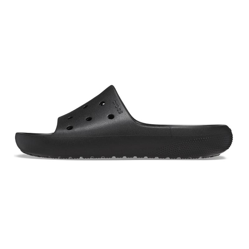 Crocs EVA Монохромные шлепанцы с круглым носком Унисекс Черные