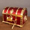 S/M/L 3sizes Europe Metal Crafts Jewelry Box Storage Jewelry Box Storage Case 2 layeTreasure Chest Jewelry Box Table Organizer