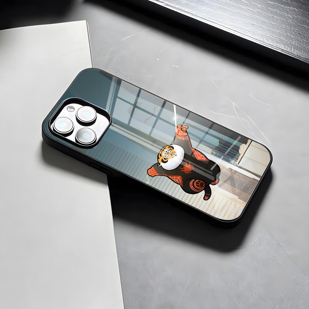 Смешной толстый тигр Чехол для телефона Для IPhone 17 Pro Max 15 Pro 16 14 Plus 12 13 Mini 11 Pro Ударопрочный стеклянный чехол