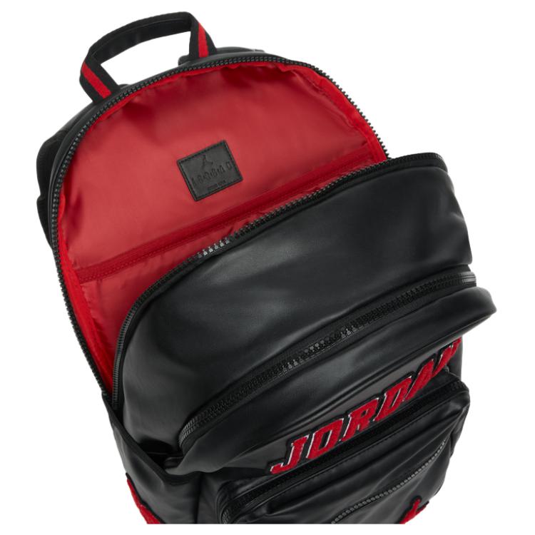New Jordan Synthetic Leather Backpack Unisex Black II7300-010