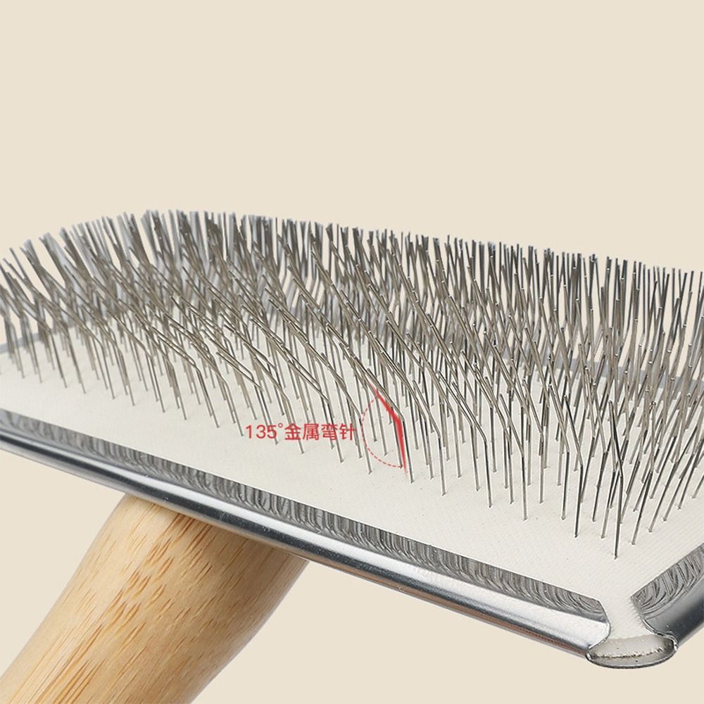 Металлическая расческа для удаления шерсти домашних животных с эргономичной ручкой, щетка для собак, пуходерка для кошек, открывающаяся с помощью узла