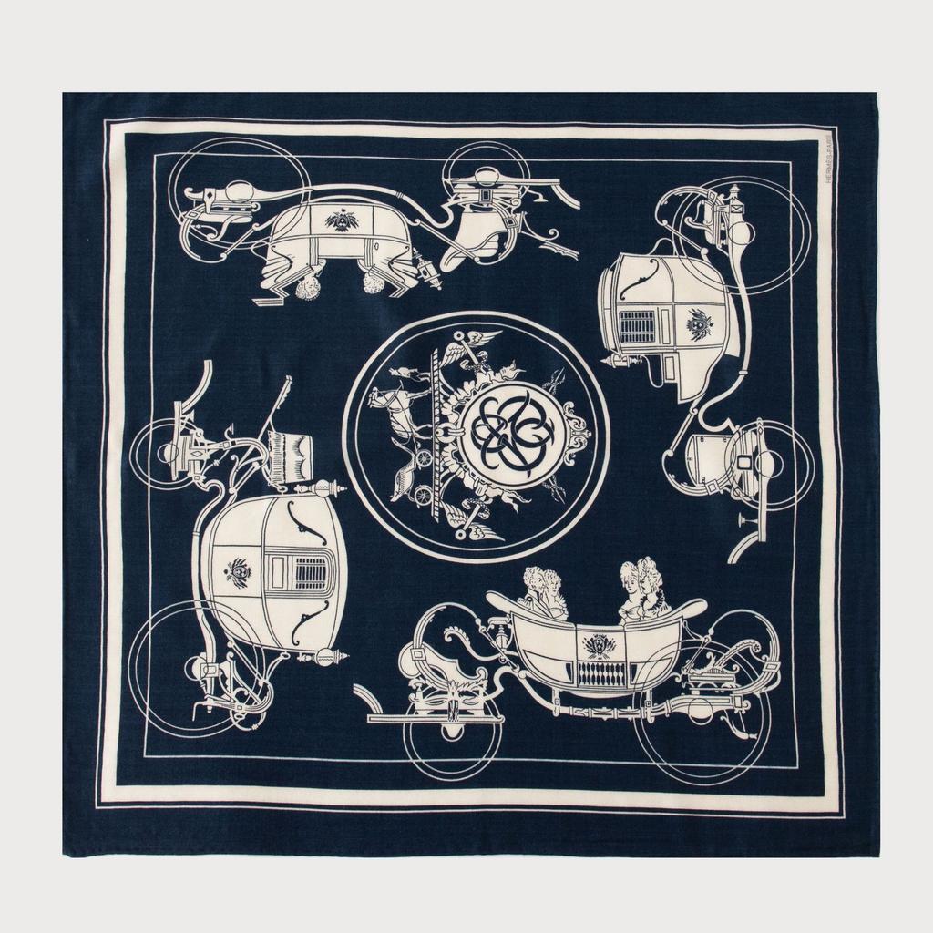 Silk Wool Double-sided Roman Car Mulberry Silk Large Square Scarf Autumn and Winter Warm Elegant Women's Square Scarf