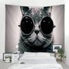 Cute Cat Tapestry Hippie Starry Night Tapestry Fantasy Kitten Playing With Butterfly Nebula Galaxy Artwork Galaxy Space
