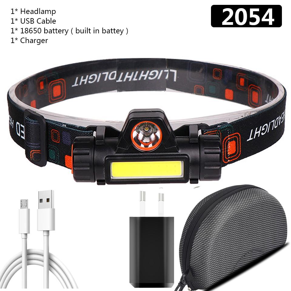 Светодиодный налобный фонарь XP-G Q5 Mini USB Перезаряжаемый налобный фонарь Легкий портативный налобный фонарик Лампа белого и красного света