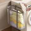 Large Capacity Dirty Clothes Basket Foldable Mesh Laundry Hamper Clothes Storage Basket  Apartment
