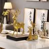 Creative Mooses Decorative Figurine Resins Art Elk Ornament Tabletop Deer Adornment for Home and Office