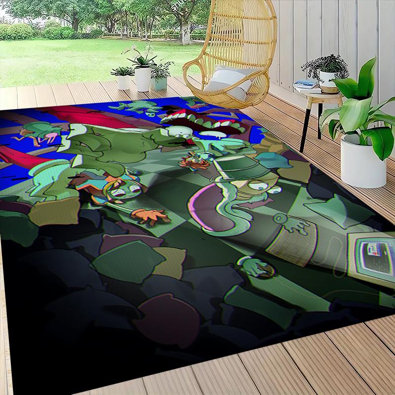 Alien Invasion Scene Carpet Rug Soft Washable Antislip Home Living Room Sofa Mats Personalized Christmas Rug