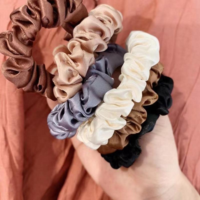 Продвинутая и элегантная, минималистичная резинка для волос из искусственного шелка, универсальная, высококачественная резинка для волос, кожаная резинка для высокого хвоста.