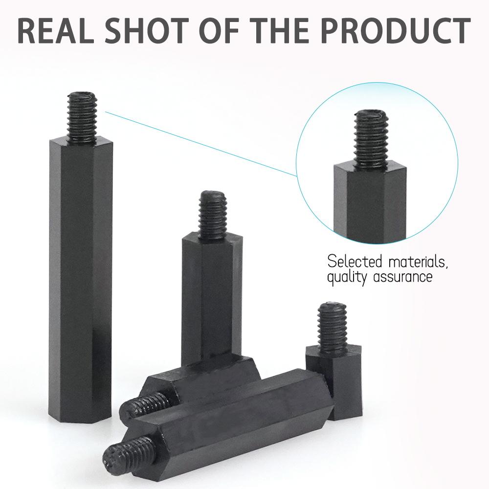 Нейлоновая шестигранная стойка Пластиковая печатная плата Материнская плата Шестигранник Мужской Женский Столб Резьбовая прокладка Черный Белый M2 M2.5 M3 M4