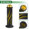 BULLSPANN Universal Motorcycle Hand Grip Cover Non-slip Aluminum Alloy Rubber Handlebar Grip Motorcycle Scooter Yellow 1 Pair 22mm 24mm