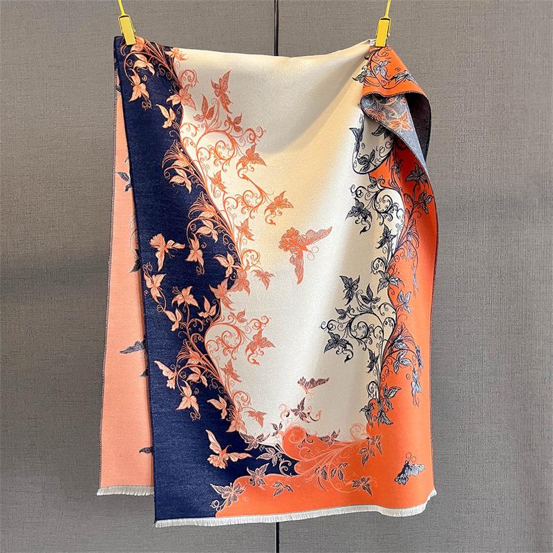 Fashion Luxury Thicken Warm Winter Women Scarf Imitation Cashmere Shawl Pashmina Scarves Female Wrap Blanket Ladies Poncho