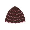 CERRIC ВОЛНИСТАЯ ВЯЗАНАЯ ШАПКА / КОРИЧНЕВЫЙ