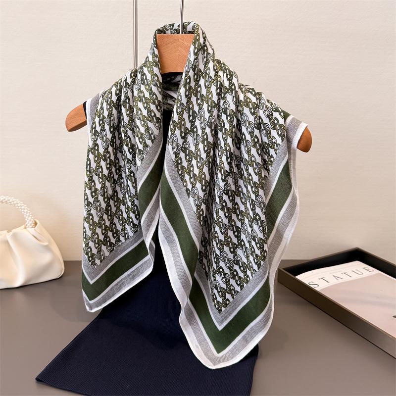 Горошек Стиль Елочка Узор Хлопок И Лен Маленький Квадратный Шарф Шелковый Шарф Имитация Бархата Головной Платок Шаль Шарф для Защиты от Солнца Женский Шарф