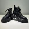 Платформа ботинки мартин мужские 2025 новые осень и зима инс британский стиль черный европейский и американский челси короткие ботинки 5011-Q