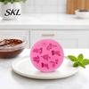 Festive Decoration Mold Christmas Silicone Mold, with 8 Christmas-Themed Shapes, Non-Stick Durable Handmade Soap Easy Clean for Chocolates Fondant