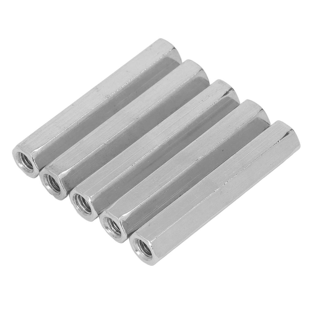 5 шт. Шестигранная соединительная гайка M8x1.25 Длина 75 мм Нержавеющая сталь 304 Шестигранные соединительные гайки для болта-шпильки