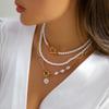 Retro Imitation Pearl & Bead Necklace - Creative, Elegant Design for Women