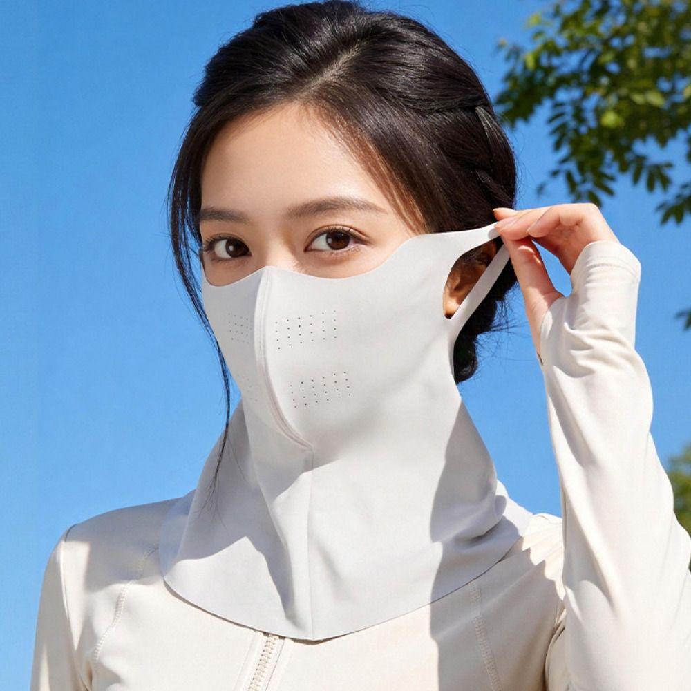 Neck Anti UV Ice Silk Mask Summer Face Gini Mask Adjustable Sunscreen Mask Face Mask
