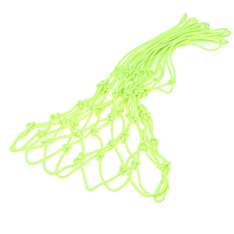 1Pc Glowing In The Dark Basketball Net Portable Durable Nylon Net Fluorescent Green Standard Basketball Sport Training Net