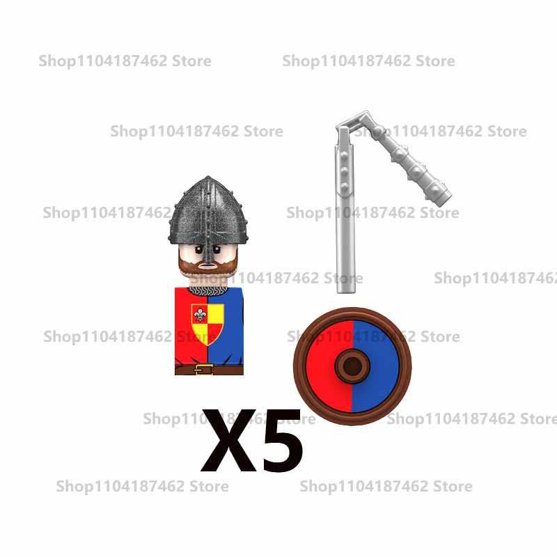 Средневековый Военный Замок Рыцарь Армия Набор Строительные Блоки Зеленый Дракон Воин-волк Война Роз Боевой Конь Оружие Кирпичные Игрушки