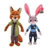 @-Cartoon Anime Movie Zootopia Plush Toy Fox Nick Wilde Rabbit Judy Hopps Doll Soft Stuffed Animals Toys Kids Xmas Gifts