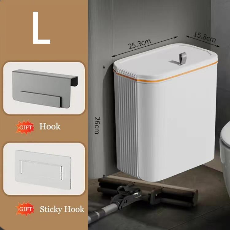 Kitchen Trash Can Wall Mounted Hanging Trash Bin With Lid Garbage Bathroom Recycling Garbage Basket for Cabinet Under Sink Bin