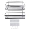 Bathroom Wall Organizer Rustproof Adhesive Carbon Steel Shower Shelves with Hooks for Toilet