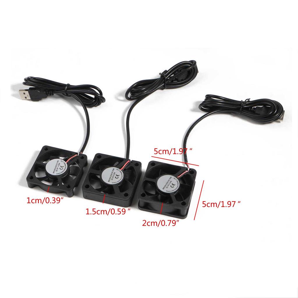 USB Вентиляторы Радиатор охлаждения ЦП 5В 2-контактные USB Вентиляторы для компьютерного корпуса Серверный радиатор 50x50мм Тихие 4500-5500 об/мин