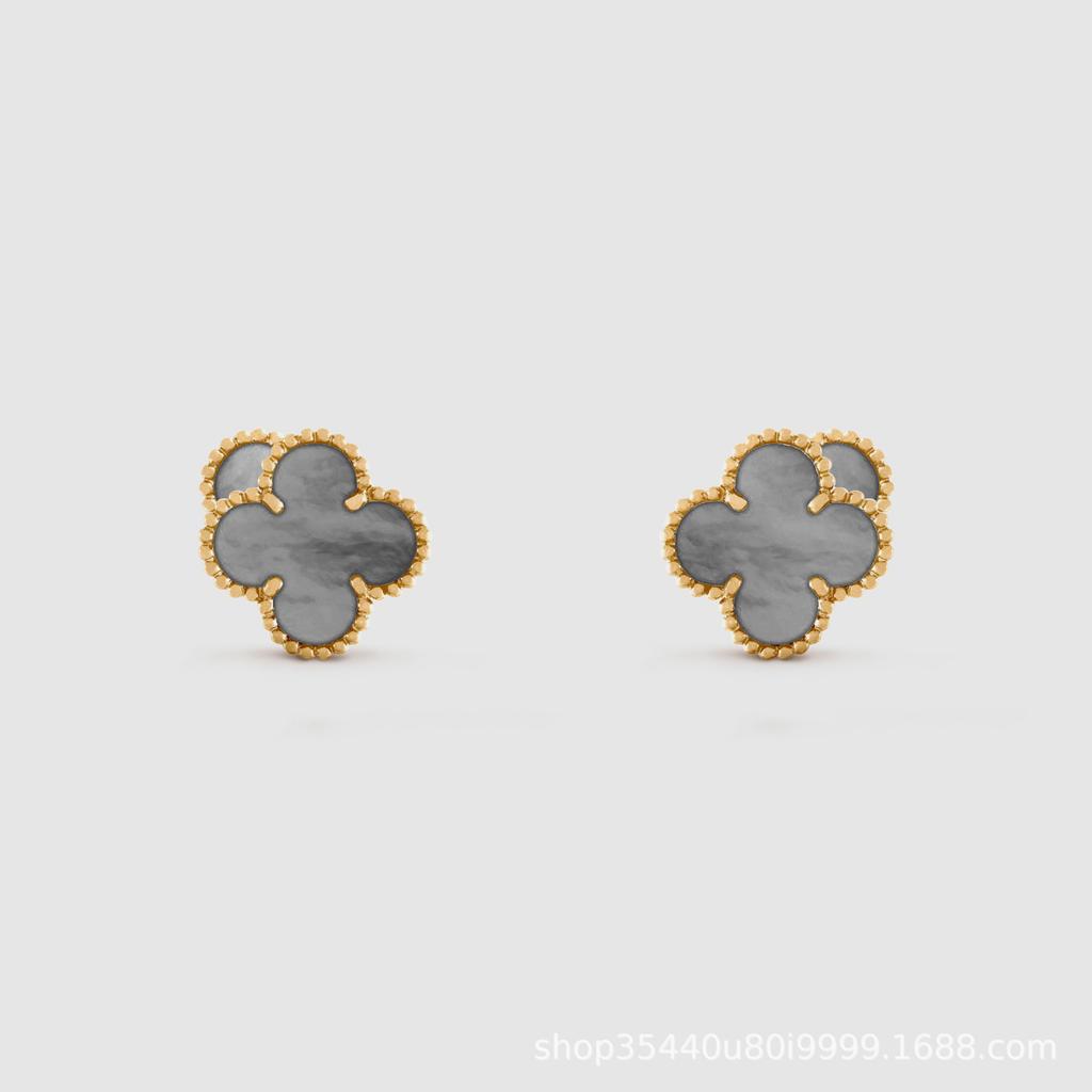 Серьги-тренды в виде четырехлистного клевера, настоящие серьги-фритиллярии