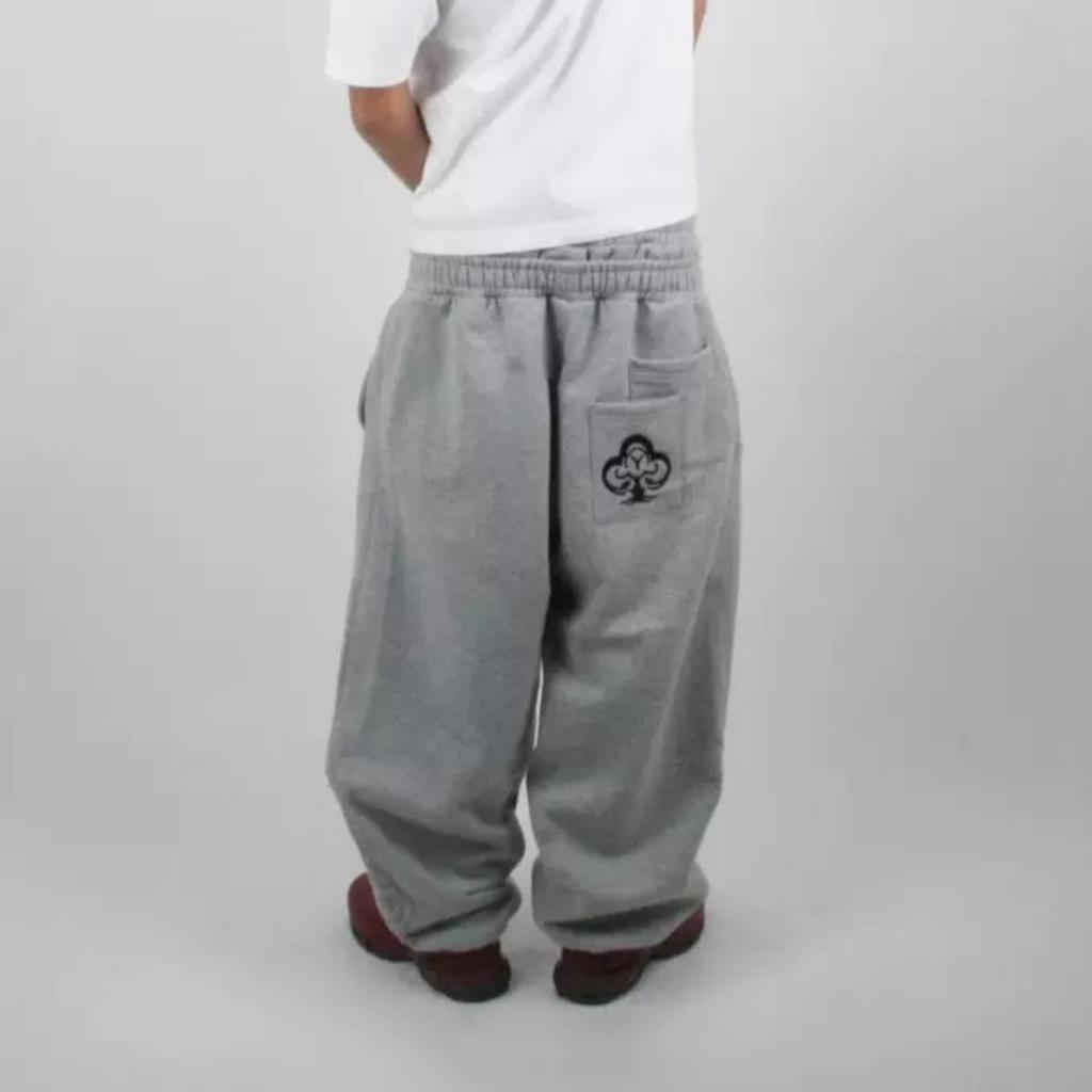 RogueWave Streetwear Y2k Джоггеры с двойной талией, вышитые, свободного кроя, спортивные штаны, мужские и женские, готические, хип-хоп, повседневные штаны