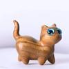 Очаровательная деревянная фигурка котенка Ручная работа Декор кошки для дома Идеальная идея подарка Фигурка кошки Аксессуары для кошек Декоративные поделки