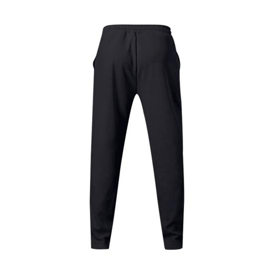 Men Straight Sweatpants Drawstring Elastic Waist Wide Leg Solid Color with Pockets