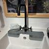 Kitchen Sink Splash Guard Drying Rack and Sponge Holder Kitchen Sink Accessories Faucet Splash Mat Bathroom