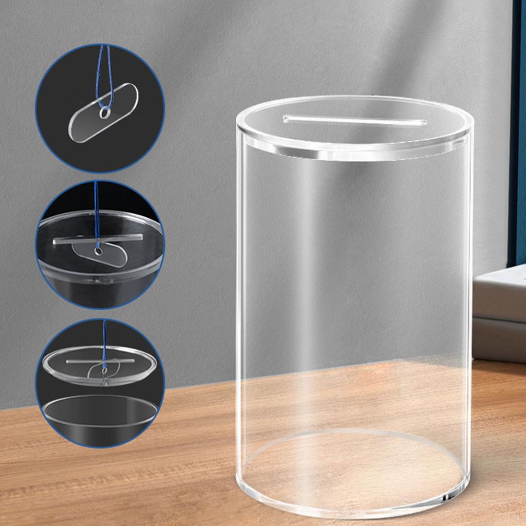 Акриловая копилка для денег, прозрачная копилка, копилка для легкого отслеживания и доступа для всех возрастов, подростков и детей