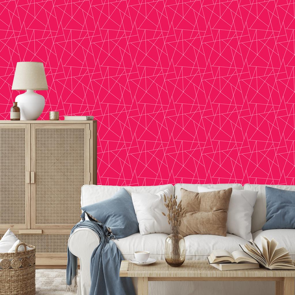 Wallpaper Geometric Rose Pattern, Rose Center for Living Room and Bedroom 50x1000