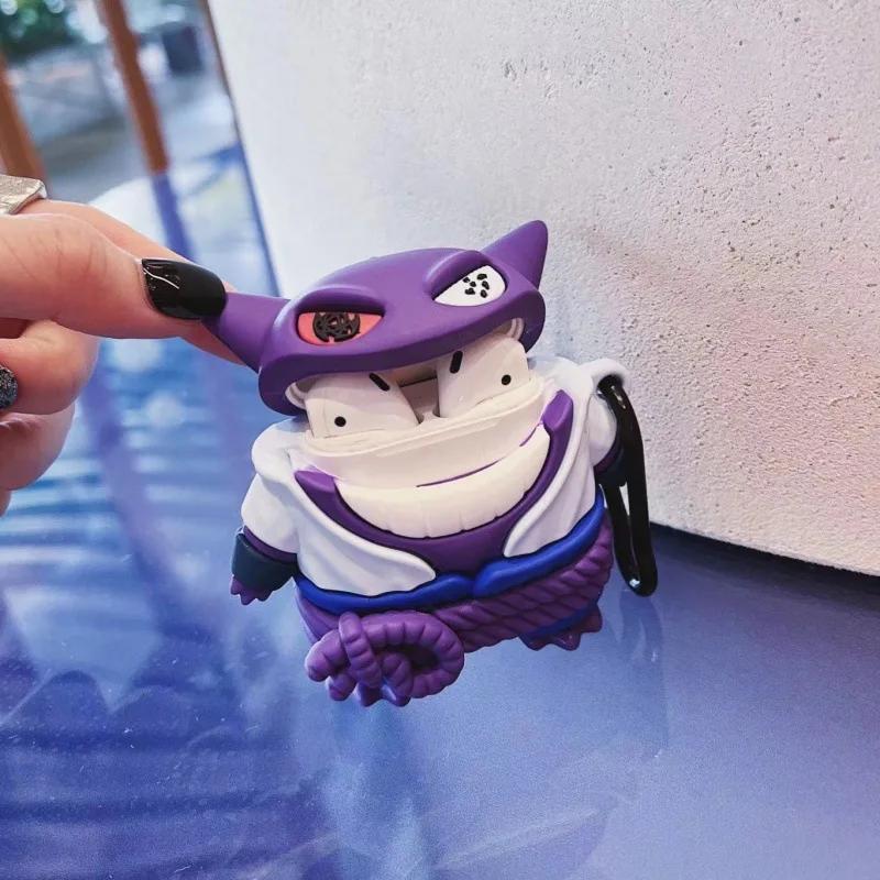 Для кейса Airpods 4 3 2 1 2024 Pokemon Фиолетовый Генгар Противоударный Чехол для Наушников Аниме Обложка Для Кейса Airpods Pro 2 Для Детей Funda