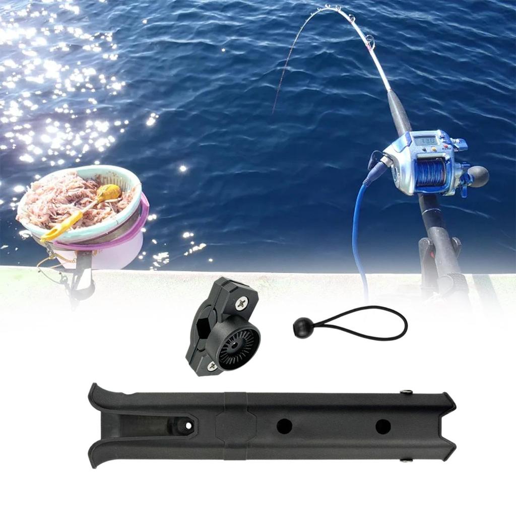 T Tooyful Держатель удочки Кронштейн Трубка для удочки Вращающиеся аксессуары Держатель удочки Ремень для удочки Регулируемая угловая трубка Стойка для удочки для лодки, велосипеда