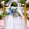 1 шт. Искусственный Цветок для Свадебного Стула, Цветочный Декор для Прохода с Шифоновой Лентой, Нордический Рустик, Декор для Свадебного Приема, Банкета, Церемонии