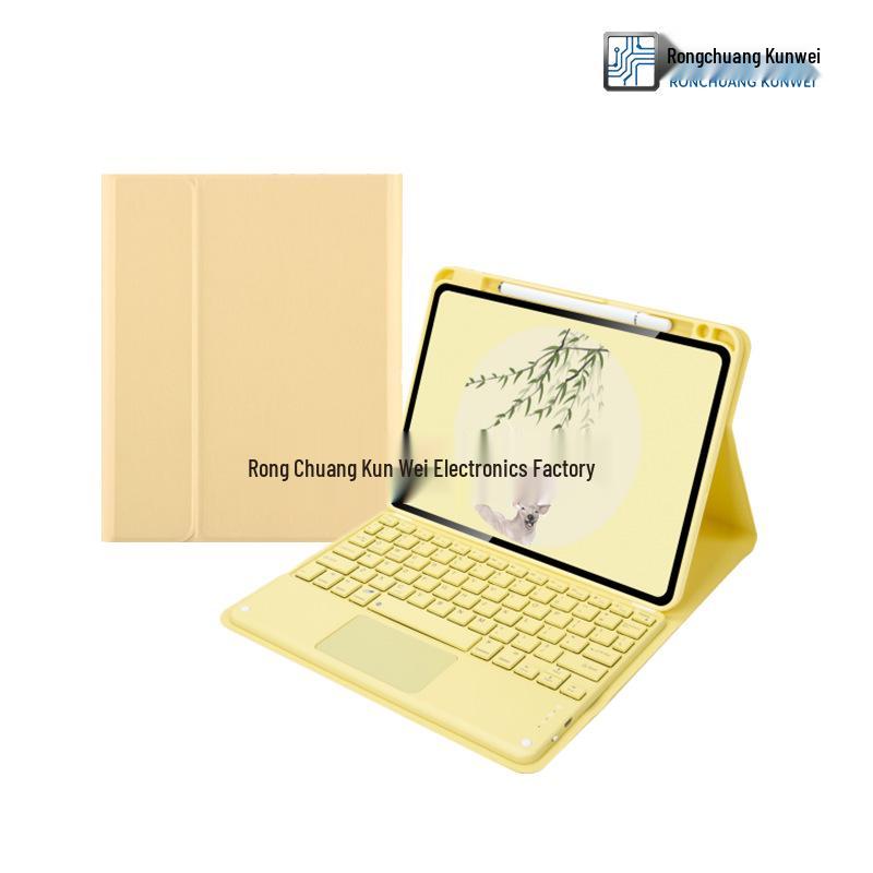 Кожаный чехол для iPad 10-го поколения 11" с Bluetooth-клавиатурой A16 и слотом для стилуса