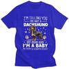 Cute Dachshund Graphic T-Shirt for Unisex Casual 100% Cotton Breathable Short Sleeve Tee