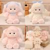 Cute Sheep Rabbit Plush Toys With Polka Dot Bow And Scarf Decoration Gift For