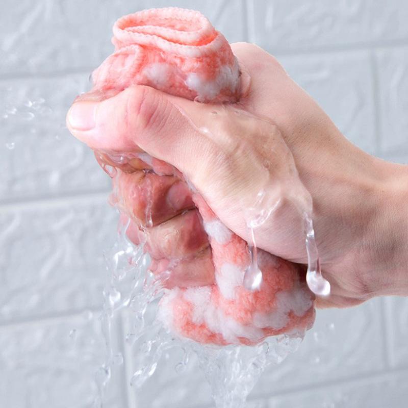 10/1PCS Microfiber Coral Fleece Cleaning Cloths Kitchen Washing Cloth Dishcloths Scouring Pads Dish Rags Windows Wipes Towels