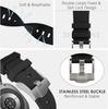 Роскошный резиновый ремешок для Samsung Galaxy Watch 8 Classic 46 мм Силиконовый мужской браслет Для samsung watch 8 40 мм 44 мм Ремешок с изогнутым концом