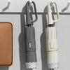 Обратный автоматический зонт с кольцевой пряжкой, устойчивый к шторму, утолщенный и усиленный ночной светоотражающий складной зонт