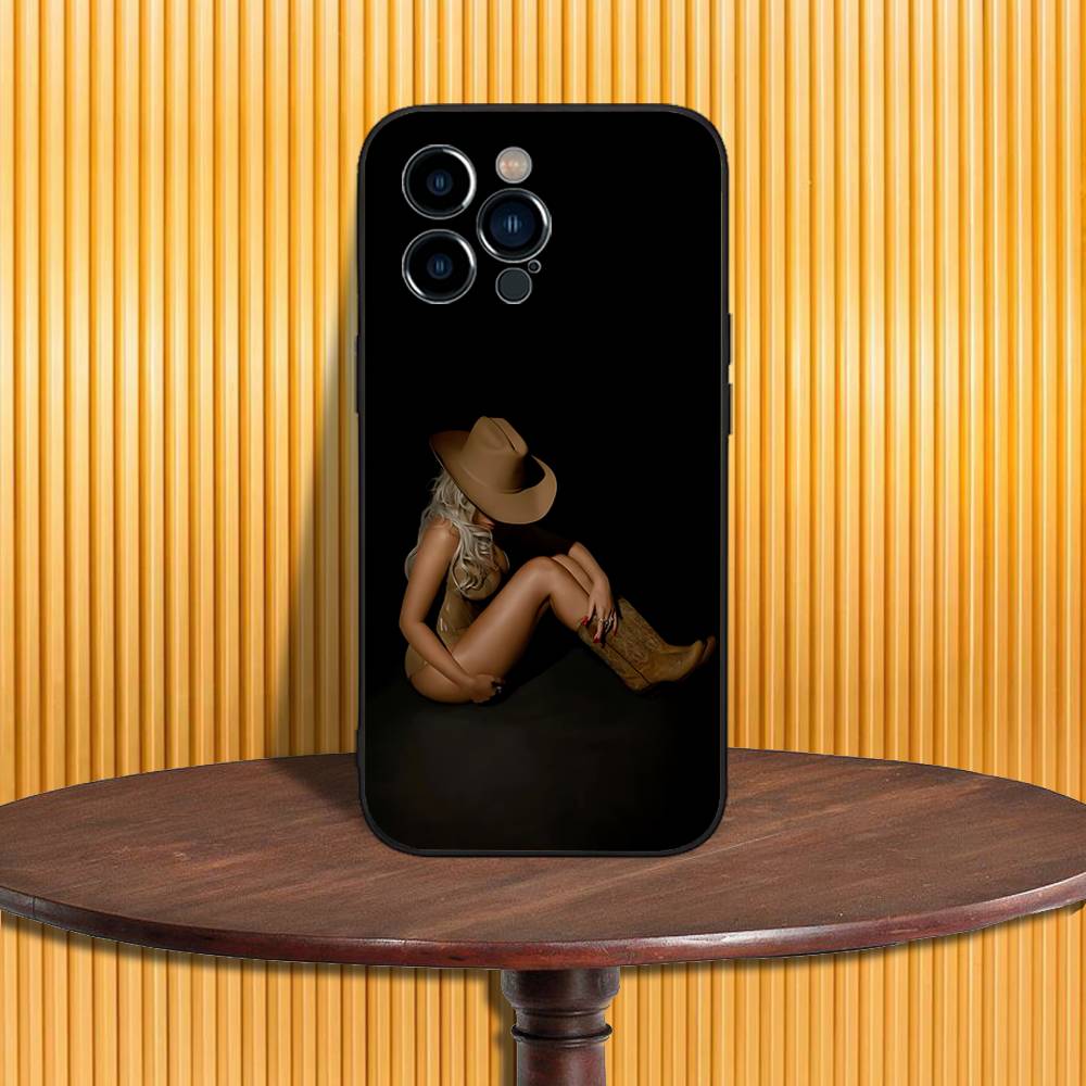 B-Beyonce Phone Case For iPhone 16,15,14,13,12,11,Pro,Max,Plus,X,XS,SE4,E,Mini,Soft Black Case