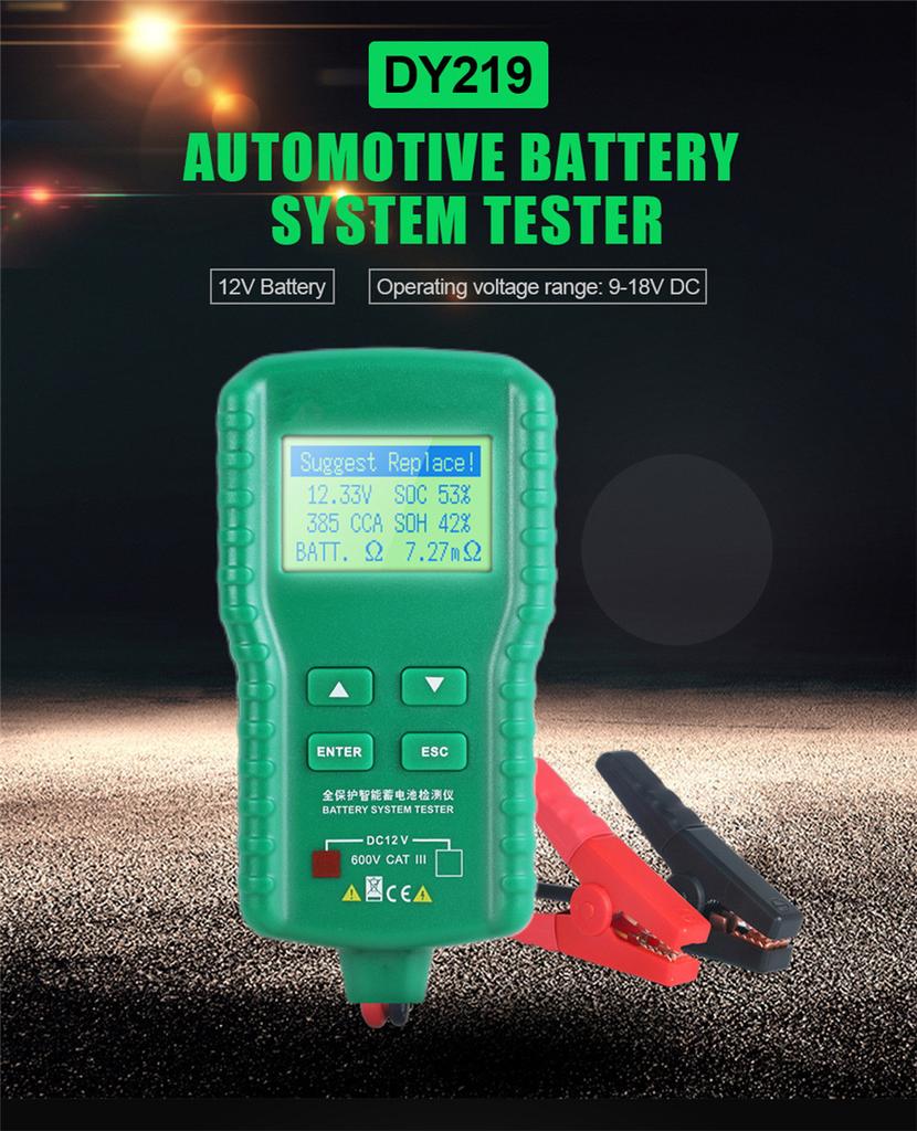 12V Car Battery Tester Digital Automotive AH CCA Voltage Battery Load Analyzer M