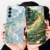 Текучее Золото Черное Для Samsung Galaxy A01 A02 A03 Core A04 A14 4G A13 54 34 31 20 25 23 22 5G S21 Ultra S20 Стеклянный Чехол для Телефона