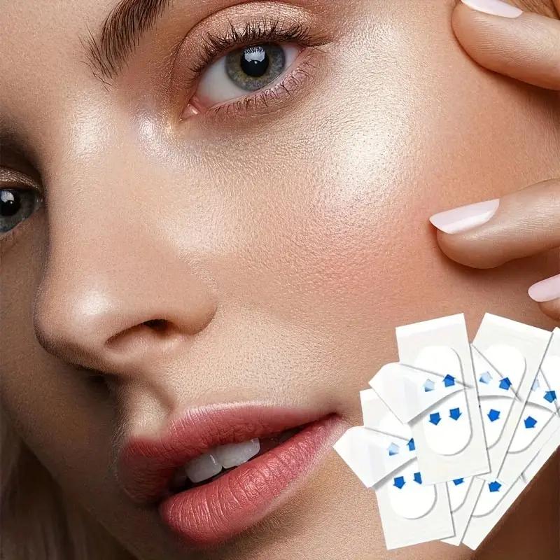 40 шт./компл. невидимые тонкие наклейки для лица V-образной формы, быстрая подтяжка лица, подтяжка шеи, глаз, двойной подбородок, морщины, клейкая лента для макияжа
